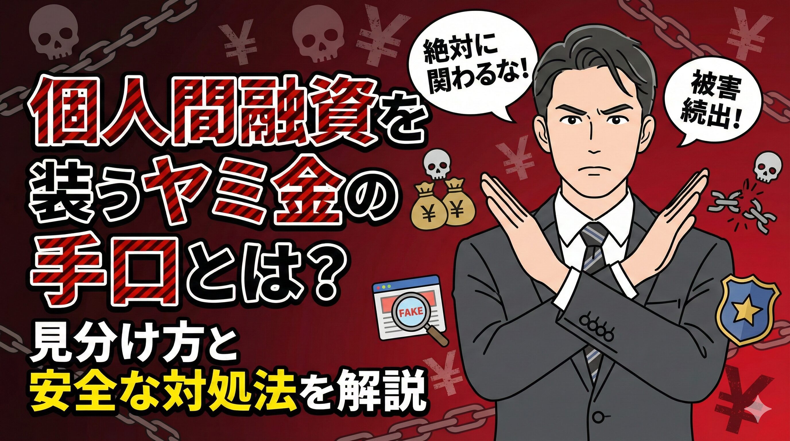 個人間融資を装うヤミ金の手口とは？見分け方と安全な対処法を解説