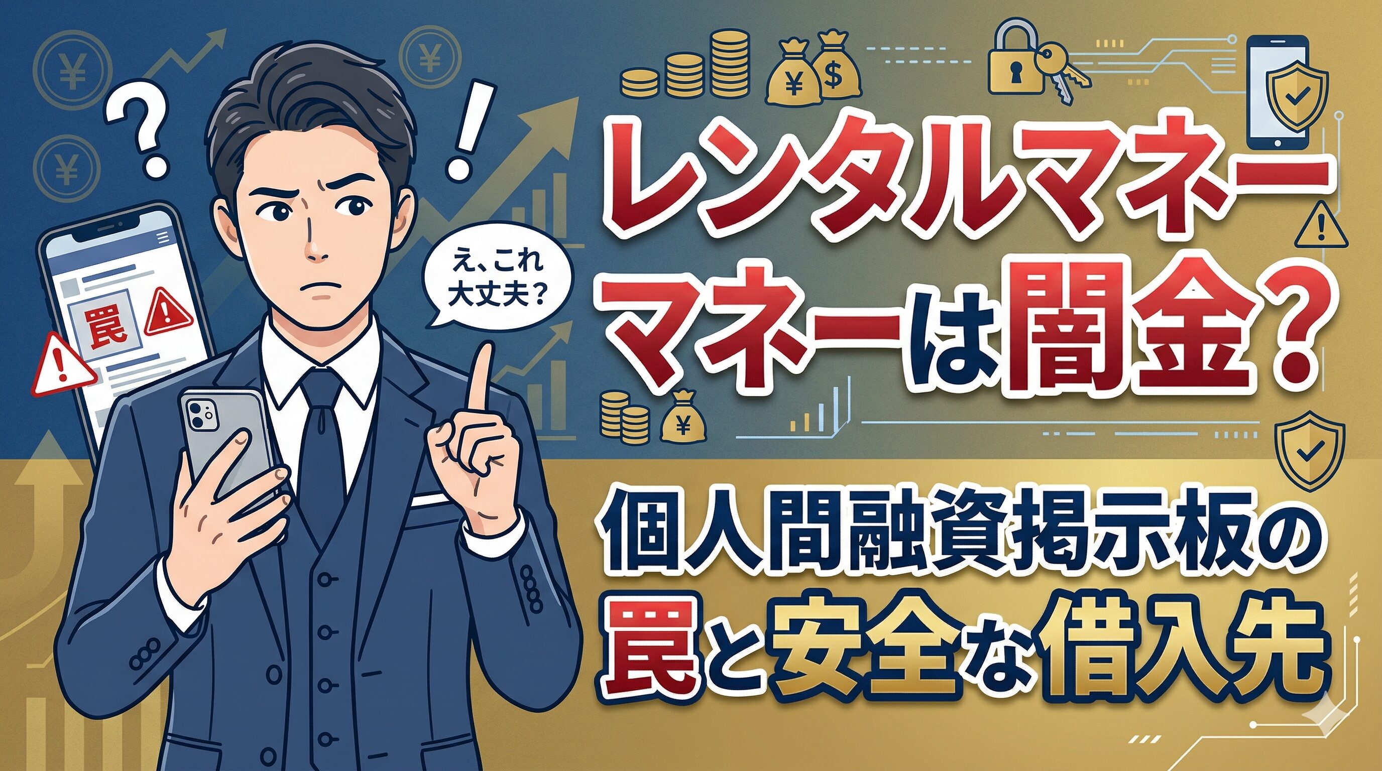 レンタルマネーは闇金？個人間融資掲示板の罠と安全な借入先