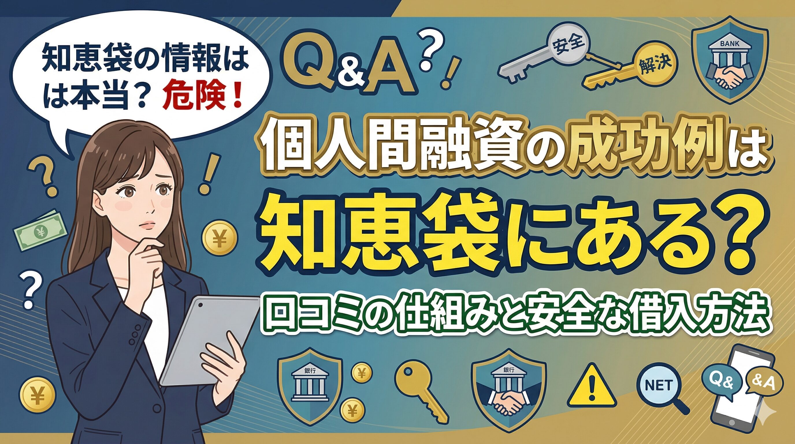 個人間融資の成功例は知恵袋にある？口コミの仕組みと安全な借入方法