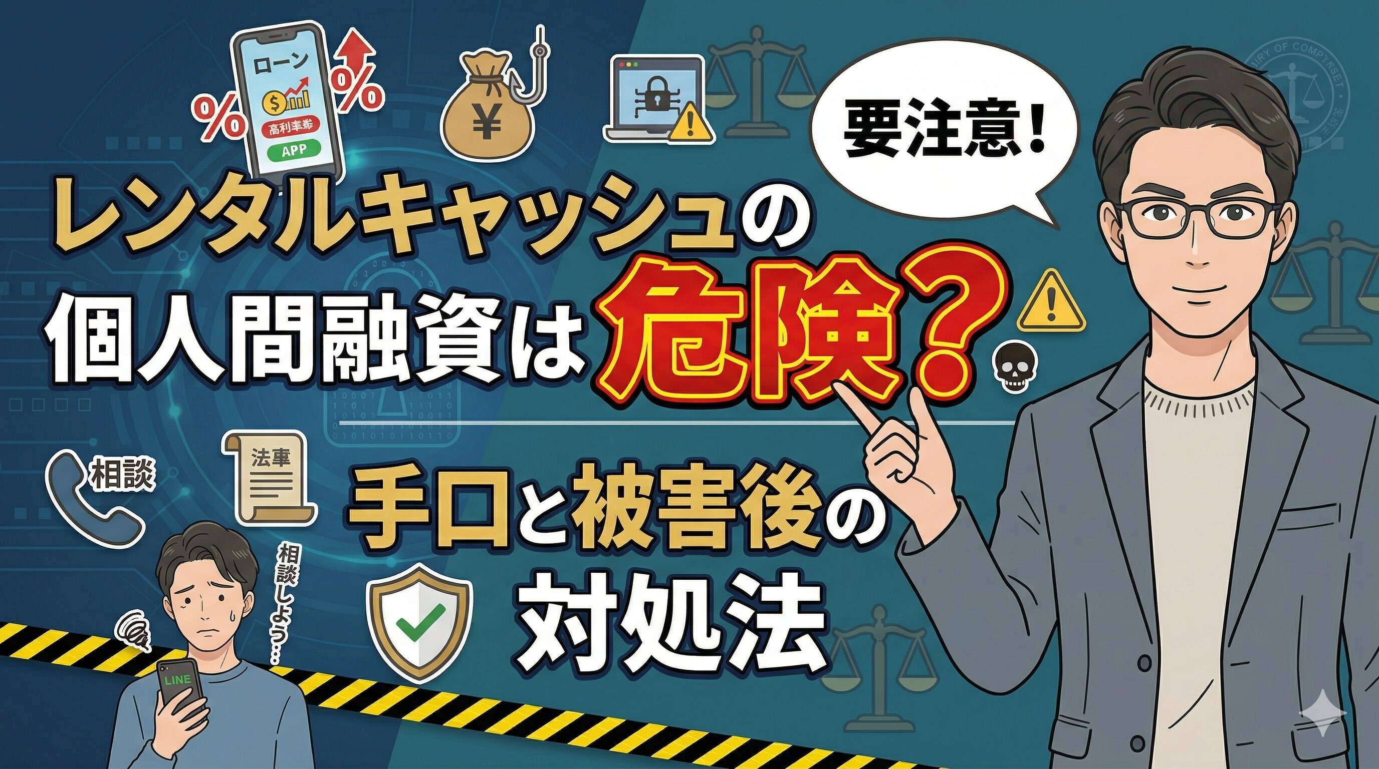 レンタルキャッシュの個人間融資は危険？手口と被害後の対処法