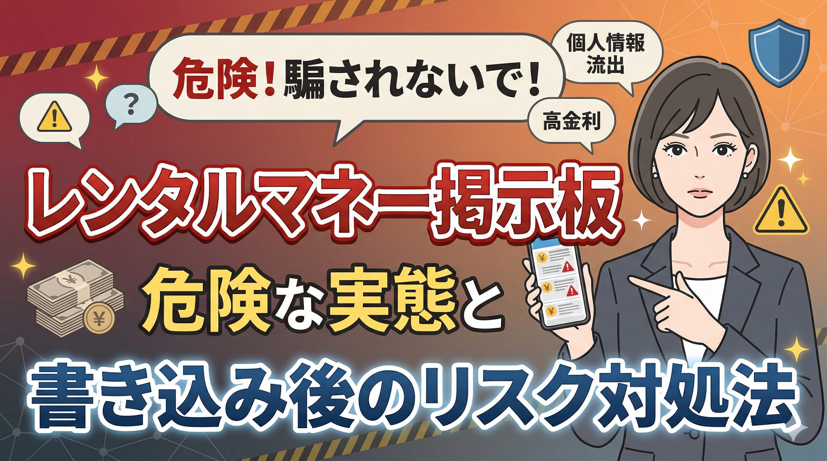 レンタルマネー掲示板の危険な実態と書き込み後のリスク対処法