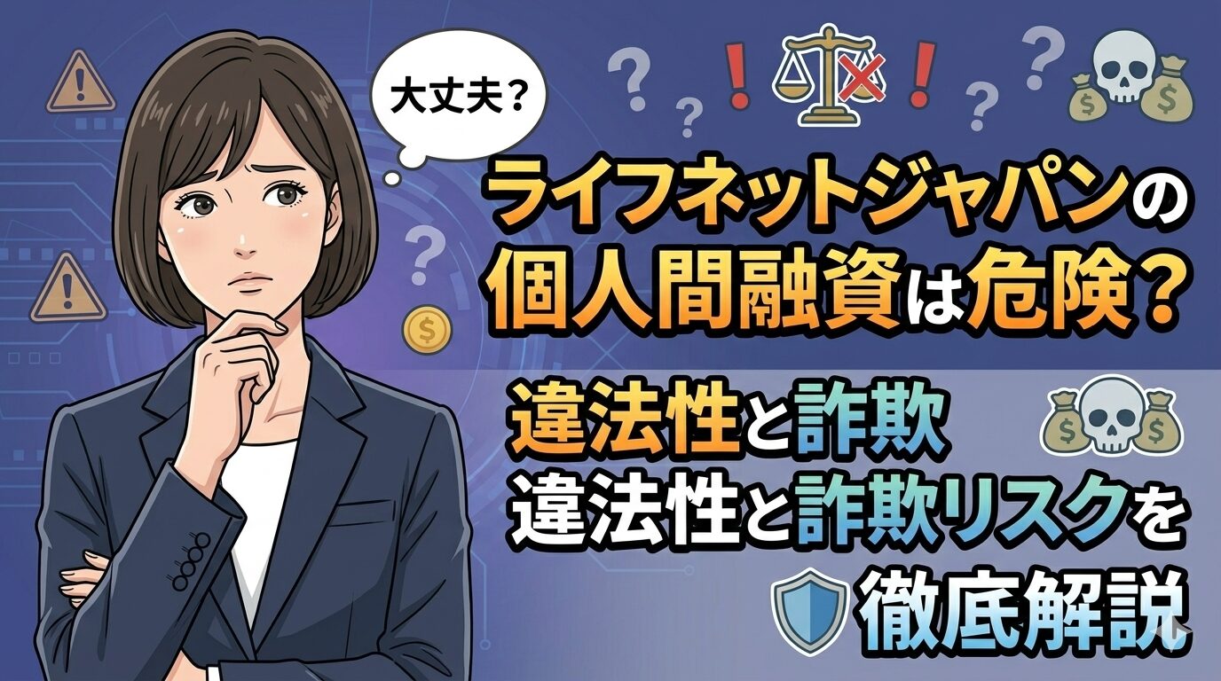 ライフネットジャパンの個人間融資は危険？違法性と詐欺リスクを徹底解説
