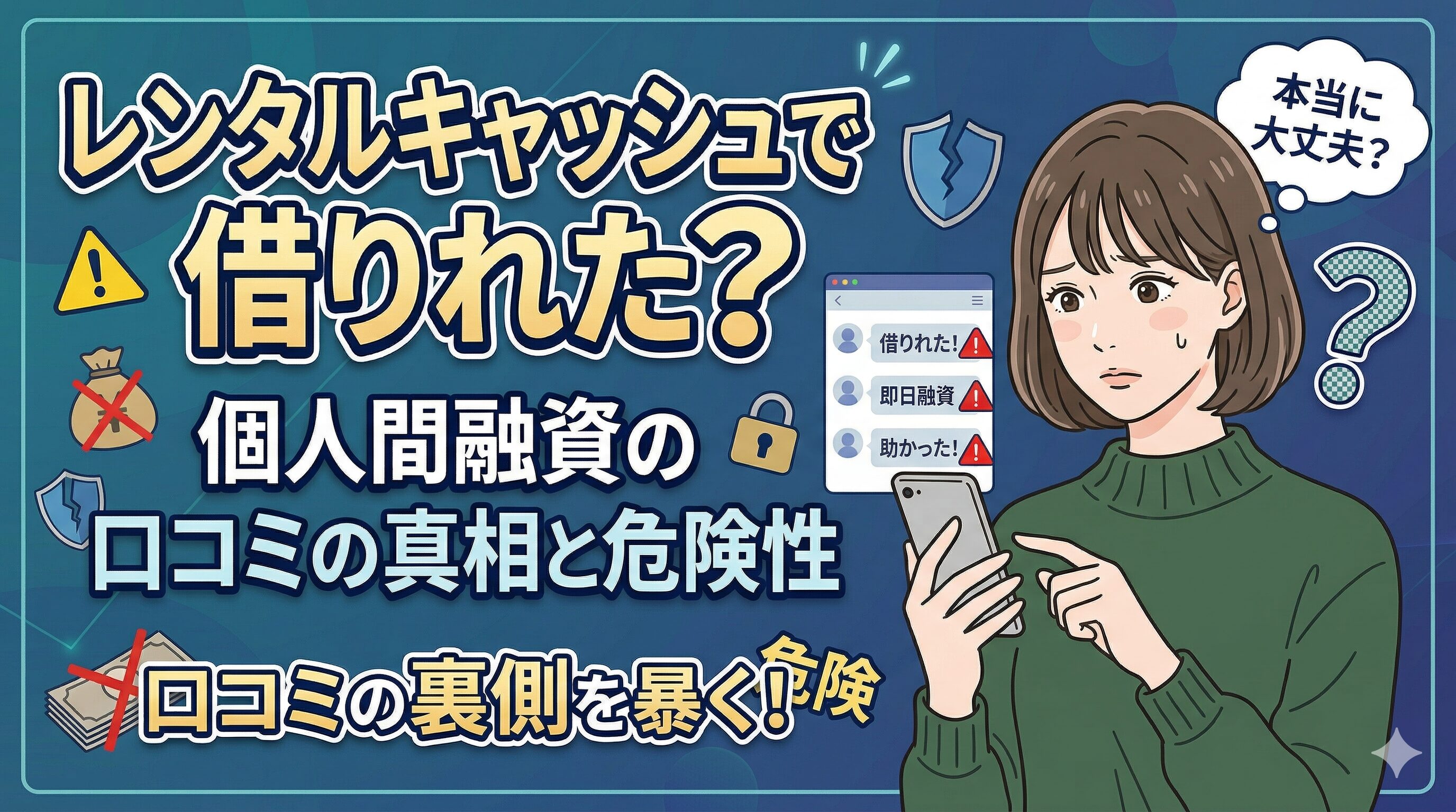 レンタルキャッシュで借りれた？個人間融資の口コミの真相と危険性