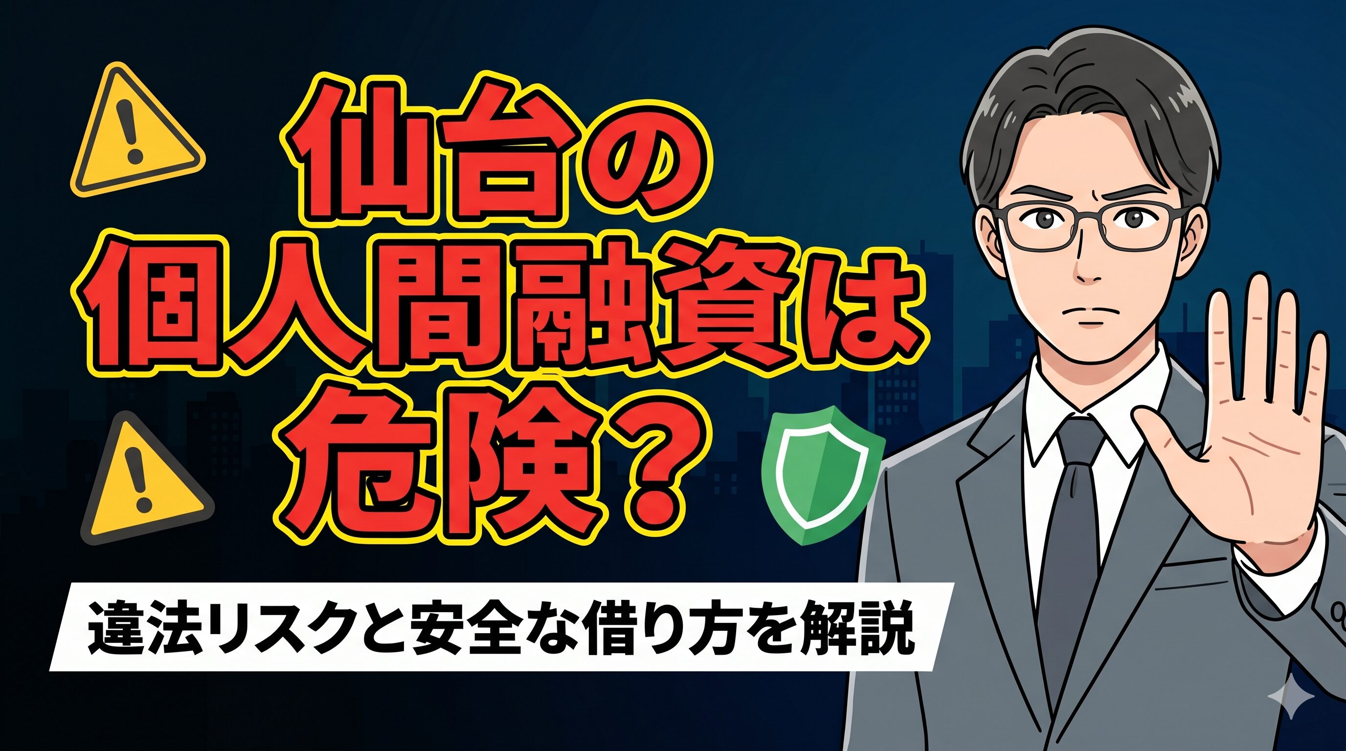 仙台の個人間融資は危険？違法リスクと安全な借り方を解説