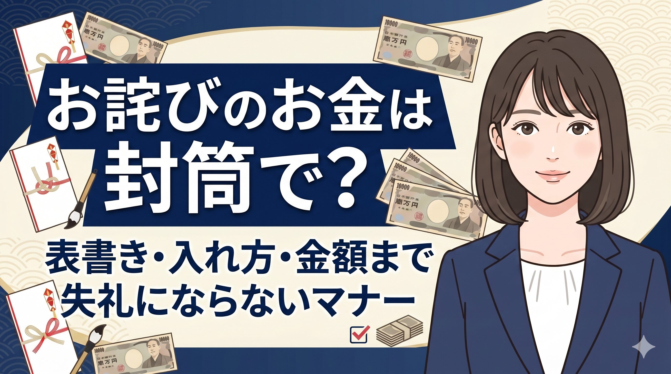 お詫びのお金は封筒で？表書き・入れ方・金額まで失礼にならないマナー