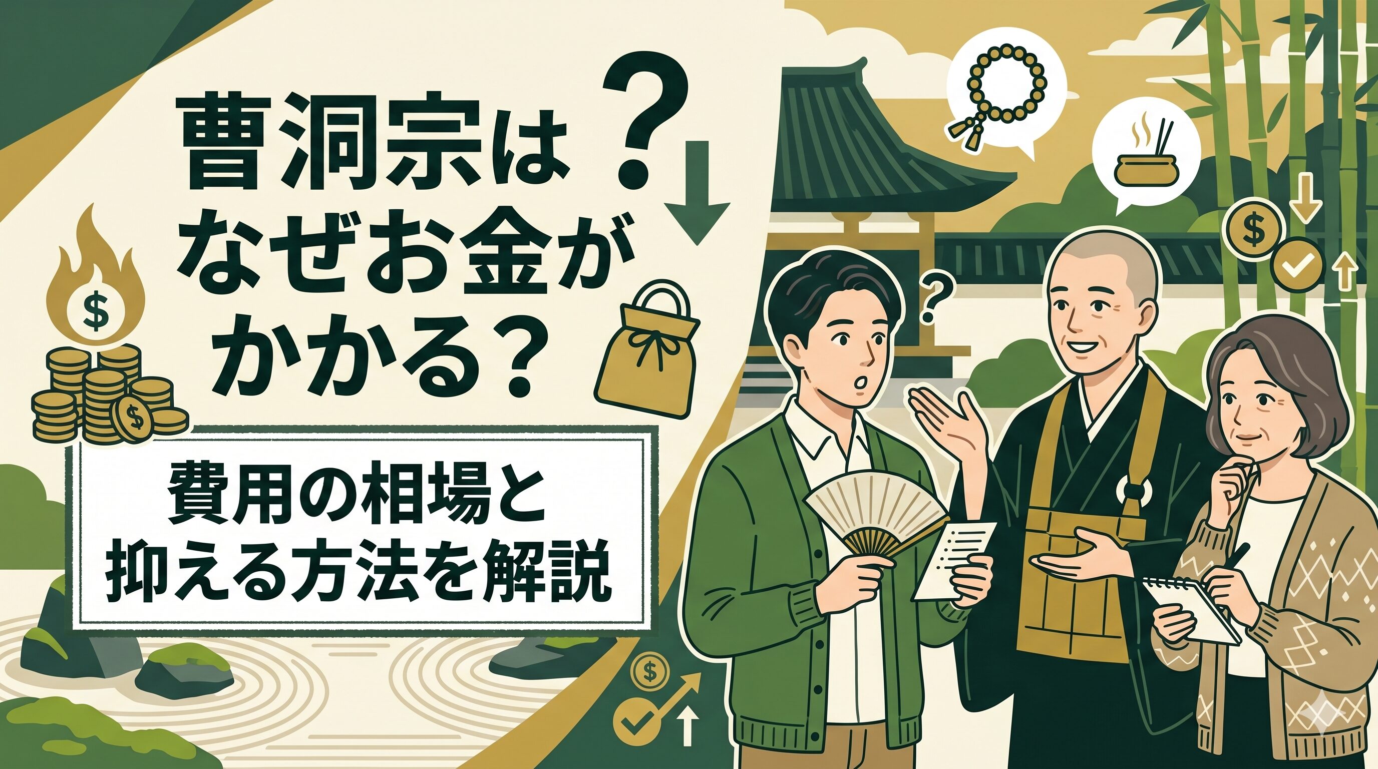 曹洞宗はなぜお金がかかる？費用の相場と抑える方法を解説