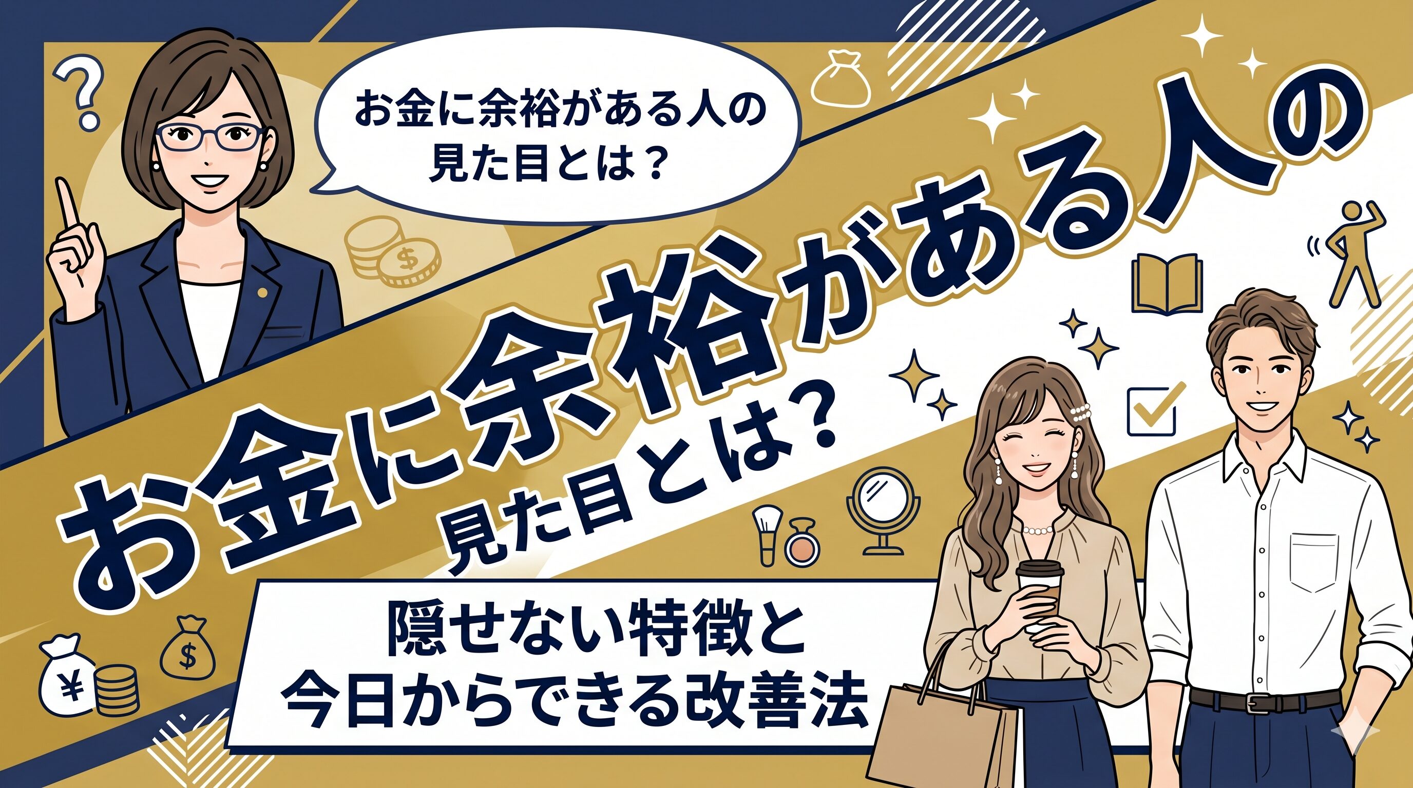 お金に余裕がある人の見た目とは？隠せない特徴と今日からできる改善法