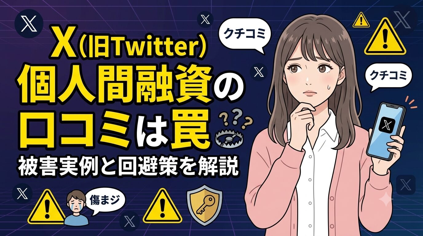 X（旧Twitter）個人間融資の口コミは罠？被害実例と回避策を解説
