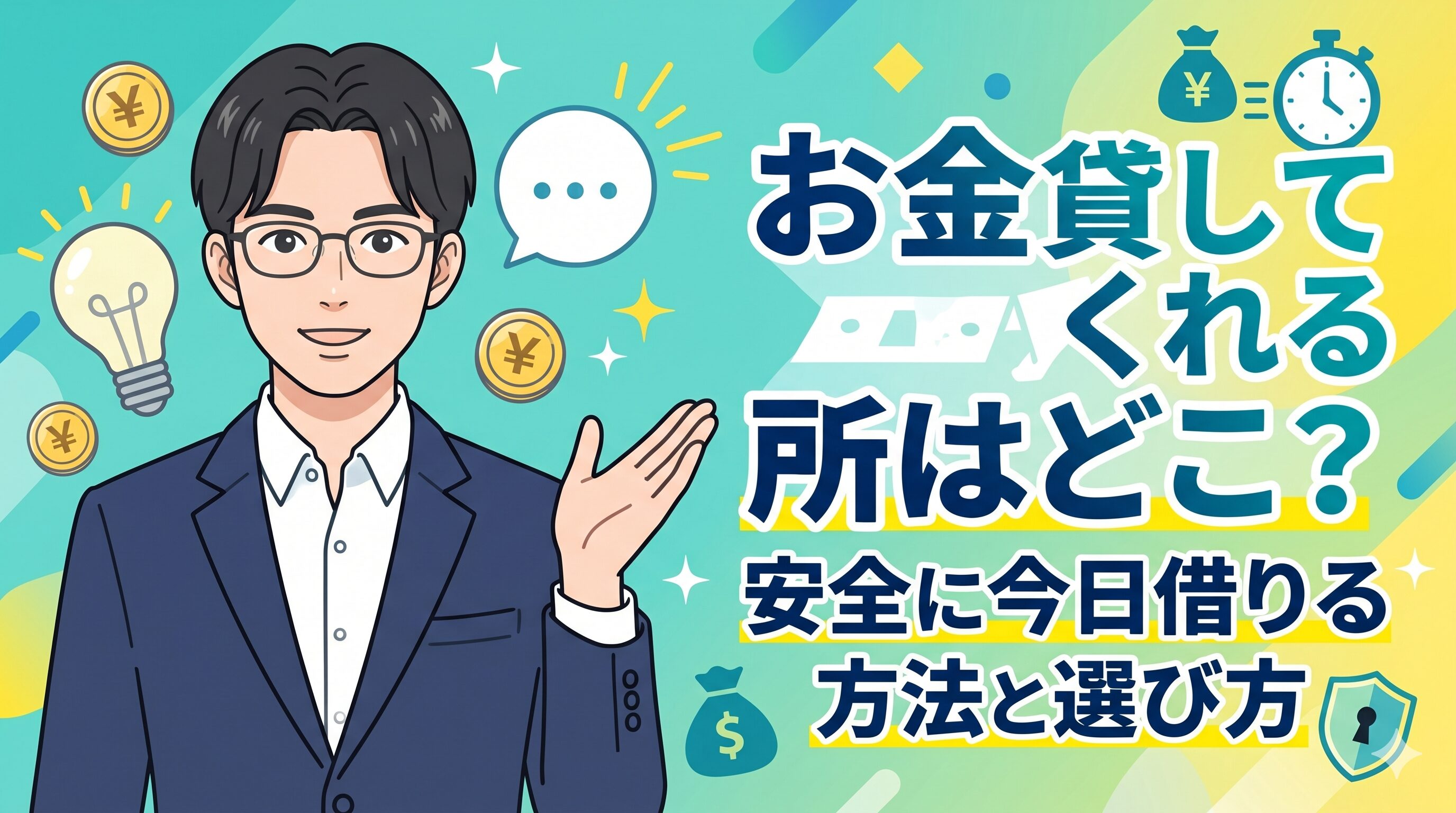 お金貸してくれる所はどこ？安全に今日借りる方法と選び方