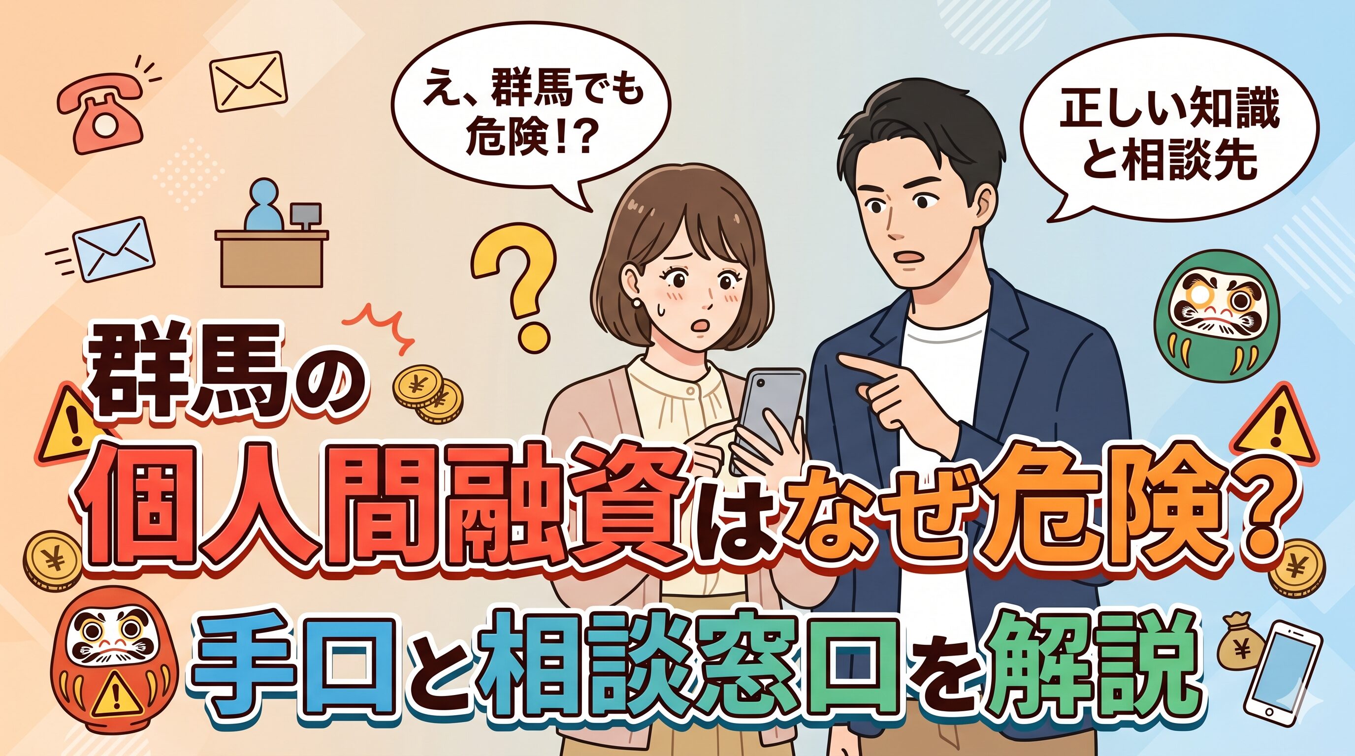 群馬の個人間融資はなぜ危険？手口と相談窓口を解説
