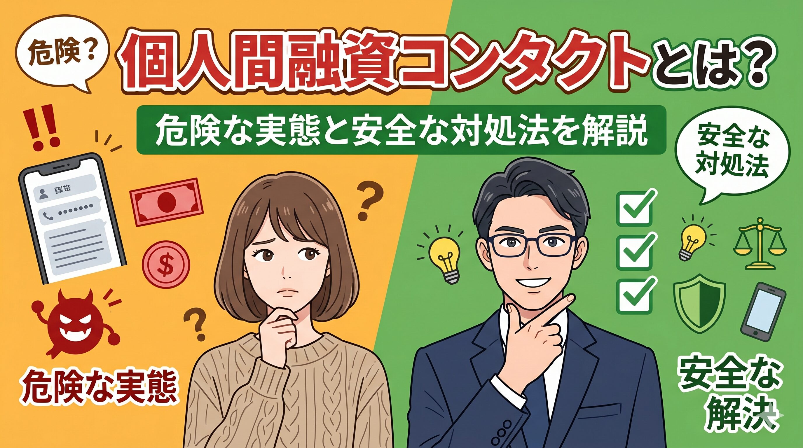 個人間融資コンタクトとは？危険な実態と安全な対処法を解説