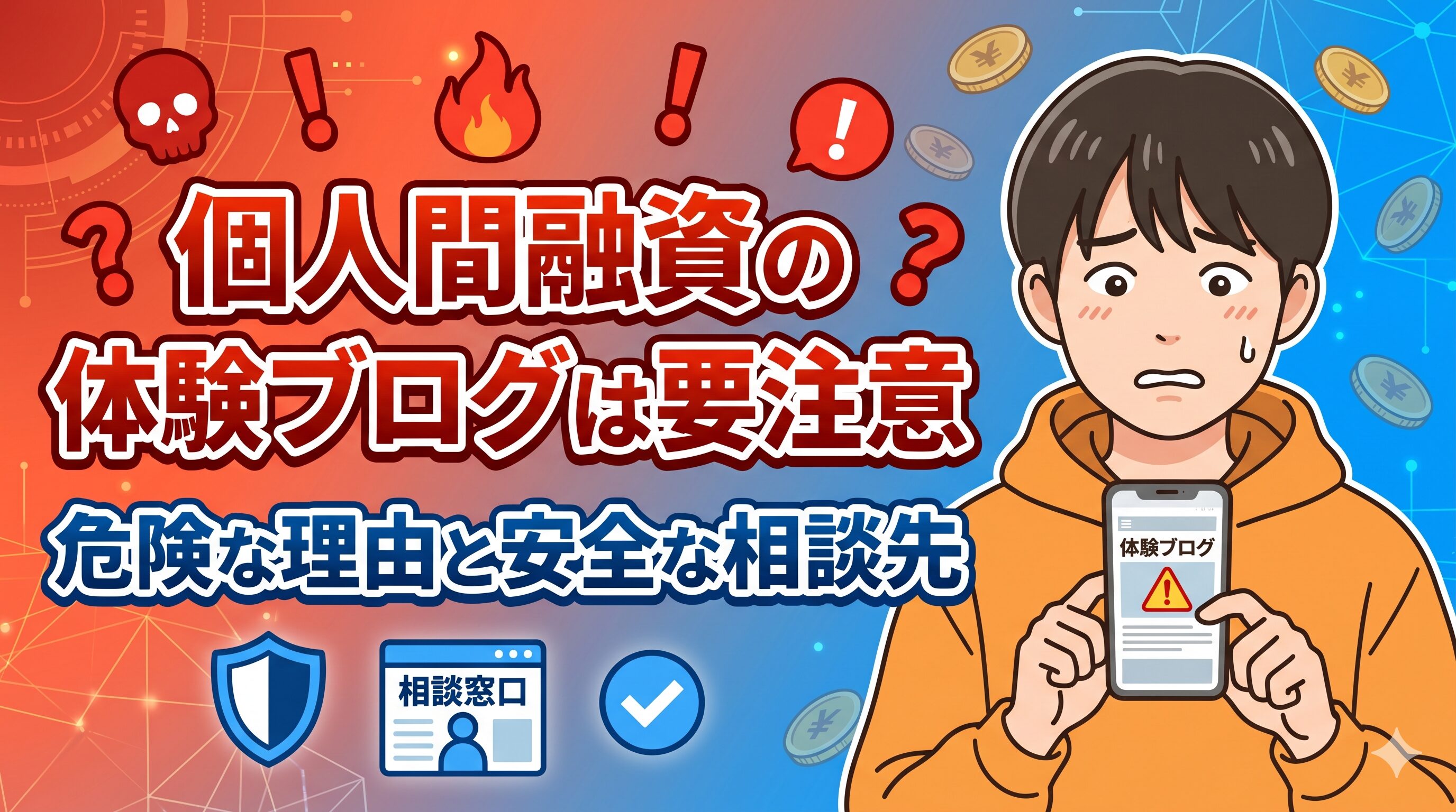 個人間融資の体験ブログは要注意｜危険な理由と安全な相談先