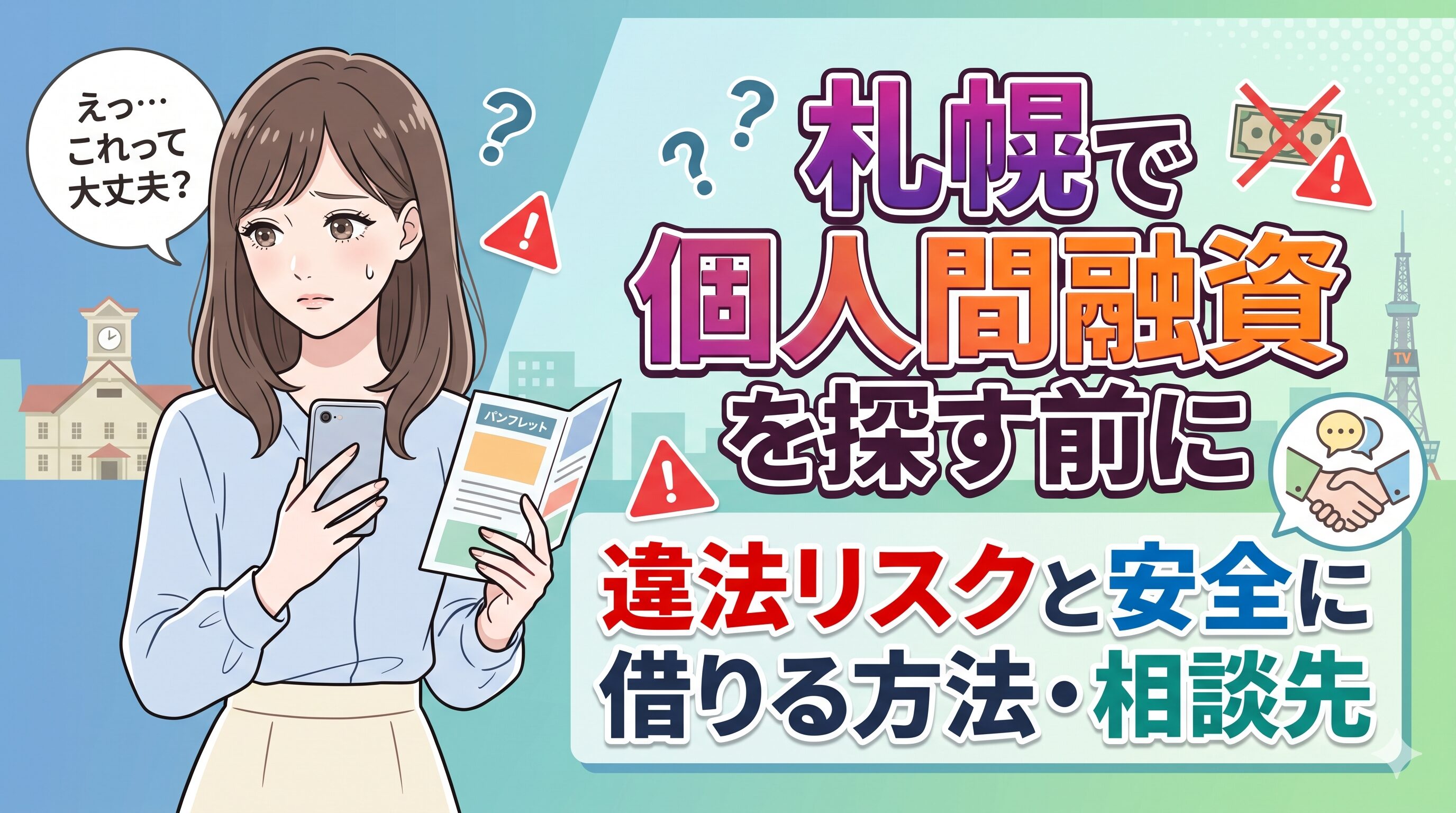 札幌で個人間融資を探す前に｜違法リスクと安全に借りる方法・相談先