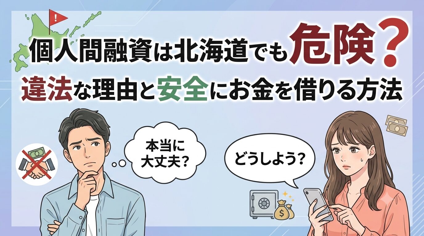 個人間融資は北海道でも危険？違法な理由と安全にお金を借りる方法