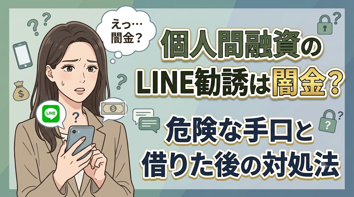 個人間融資のLINE勧誘は闇金？危険な手口と借りた後の対処法