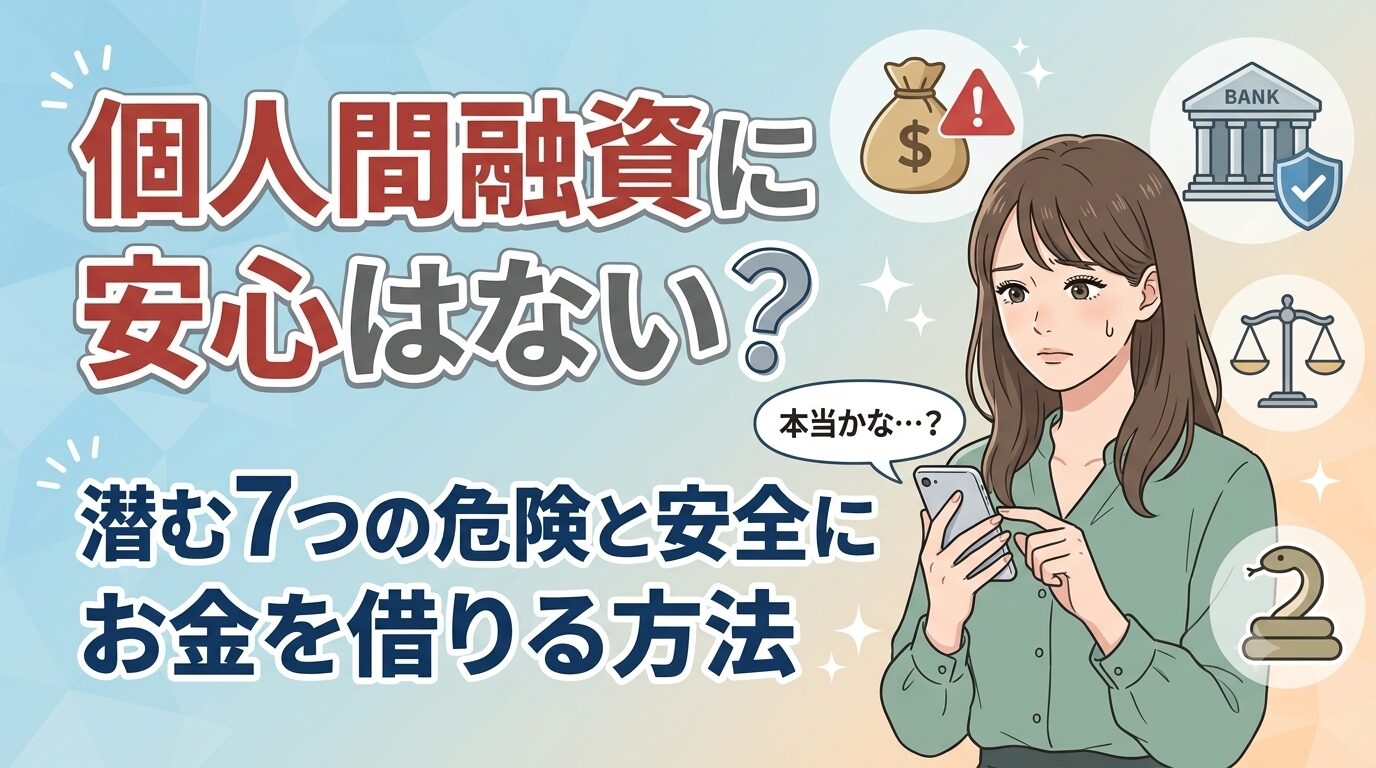 個人間融資に安心はない？潜む7つの危険と安全にお金を借りる方法