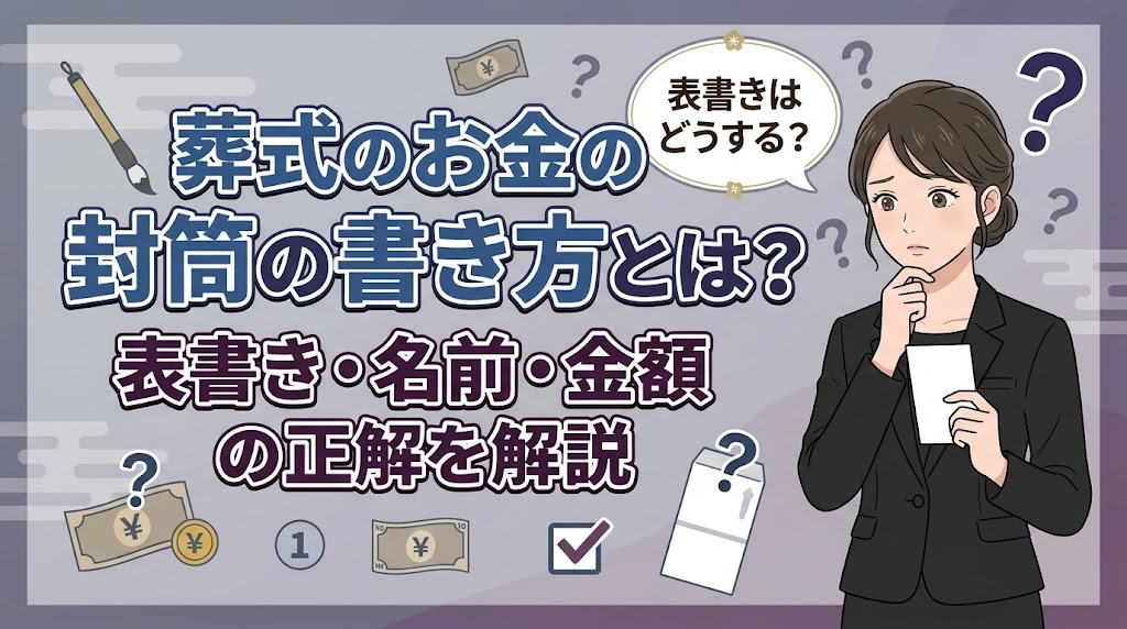 葬式のお金の封筒の書き方とは？表書き・名前・金額の正解を解説
